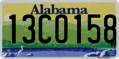 AL license plate 13CO158