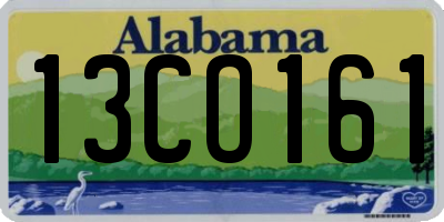 AL license plate 13CO161