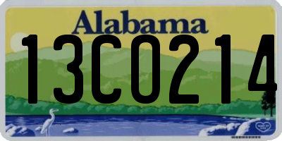 AL license plate 13CO214