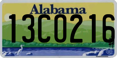 AL license plate 13CO216