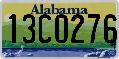 AL license plate 13CO276