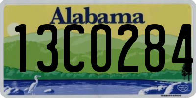 AL license plate 13CO284