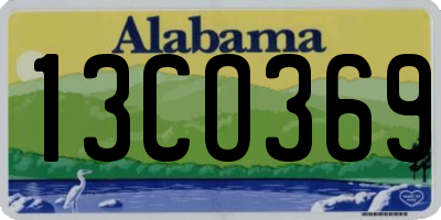 AL license plate 13CO369