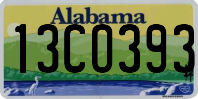 AL license plate 13CO393