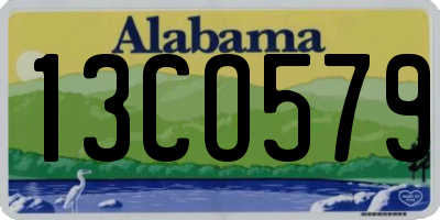AL license plate 13CO579