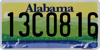 AL license plate 13CO816