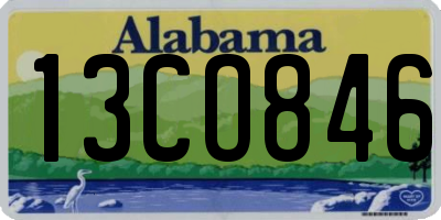 AL license plate 13CO846
