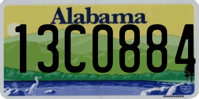 AL license plate 13CO884