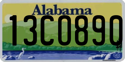 AL license plate 13CO890