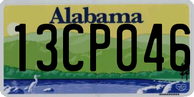 AL license plate 13CP046