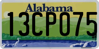 AL license plate 13CP075