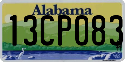 AL license plate 13CP083