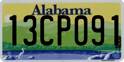 AL license plate 13CP091