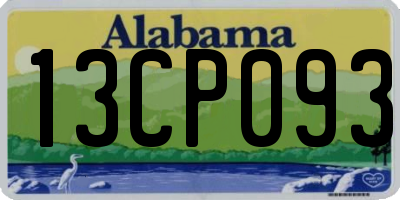 AL license plate 13CP093