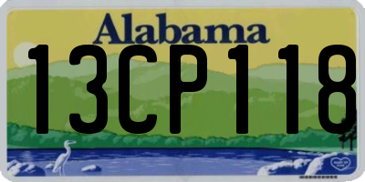 AL license plate 13CP118