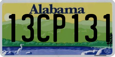 AL license plate 13CP131