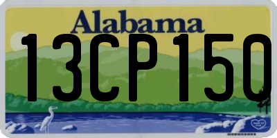 AL license plate 13CP150