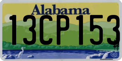 AL license plate 13CP153