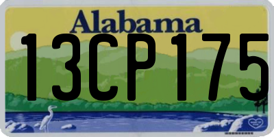 AL license plate 13CP175