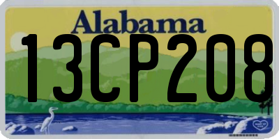 AL license plate 13CP208