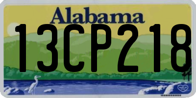 AL license plate 13CP218
