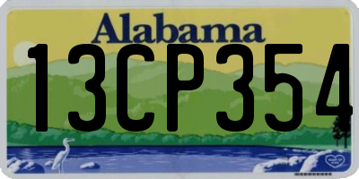AL license plate 13CP354