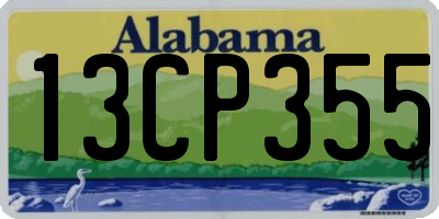 AL license plate 13CP355