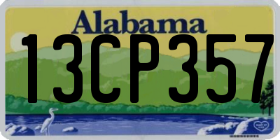 AL license plate 13CP357