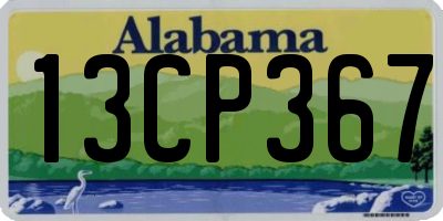 AL license plate 13CP367