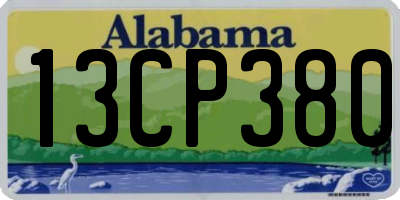 AL license plate 13CP380