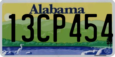 AL license plate 13CP454