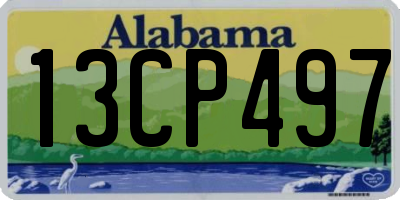 AL license plate 13CP497