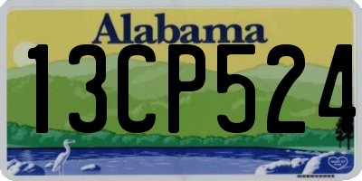 AL license plate 13CP524