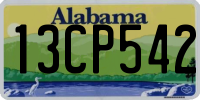 AL license plate 13CP542