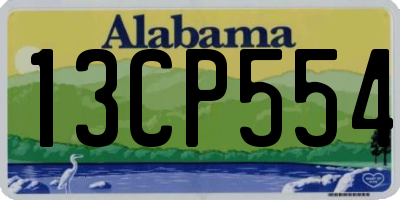 AL license plate 13CP554
