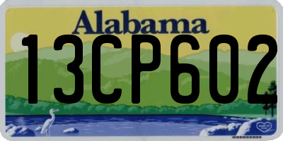 AL license plate 13CP602