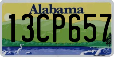AL license plate 13CP657