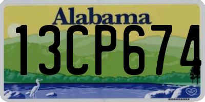 AL license plate 13CP674