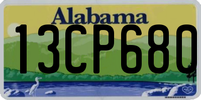 AL license plate 13CP680