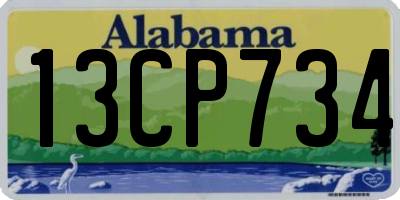 AL license plate 13CP734