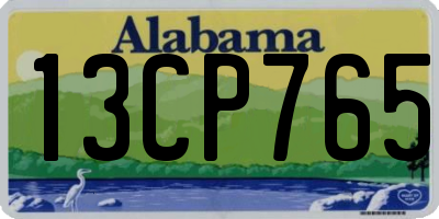 AL license plate 13CP765