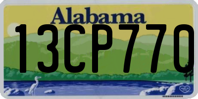 AL license plate 13CP770