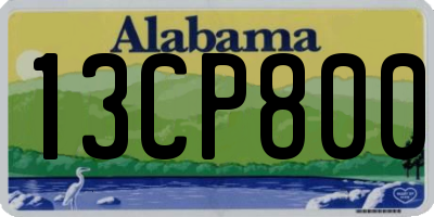 AL license plate 13CP800