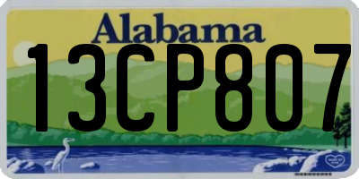 AL license plate 13CP807