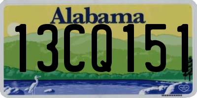 AL license plate 13CQ151
