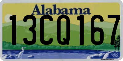 AL license plate 13CQ167