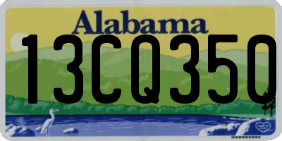 AL license plate 13CQ350