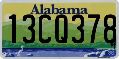 AL license plate 13CQ378