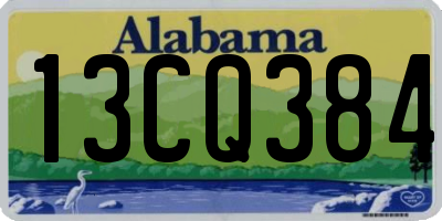 AL license plate 13CQ384