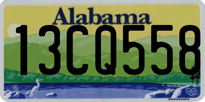 AL license plate 13CQ558